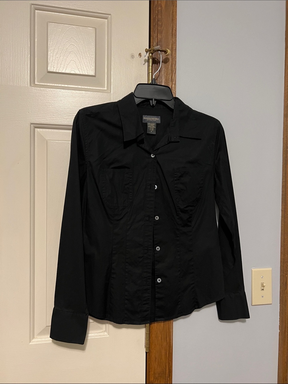 Banana Republic Black Button-Down Shirt
